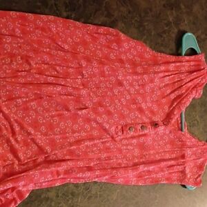 Pink Floral Sleeveless Shirt